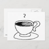 漫画コーヒーカップ半身可愛い漫画 ポストカード (正面/裏面)