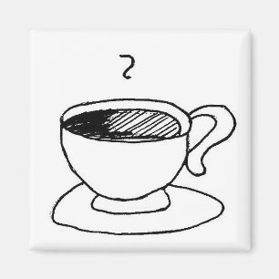 漫画コーヒーカップ半身可愛い漫画 マグネット