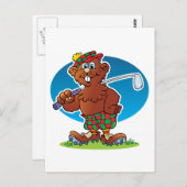 漫画ゴッファーゴルフ ポストカード (正面/裏面)