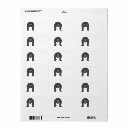 漫画ゴリラ ラベル (フルシート)