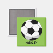 漫画サッカーボール |名前の追加 マグネット (正面/裏面)