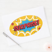 漫画サプライズバースト 楕円形シール (封筒)