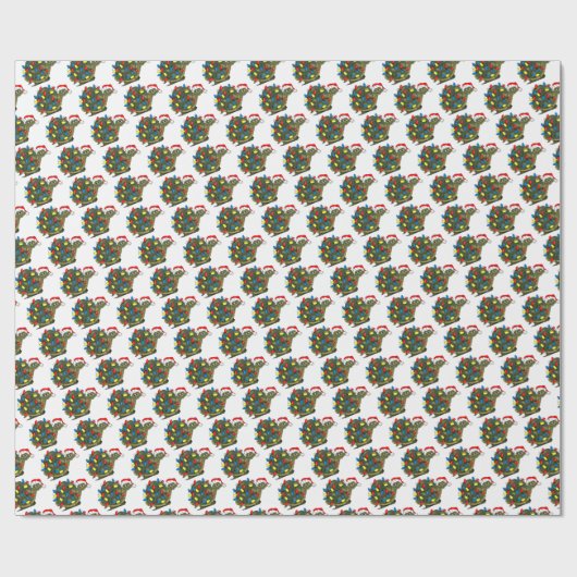 漫画サンタカメのクリスマスプレゼントラップ ラッピングペーパー (フラット)