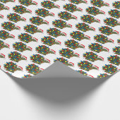 漫画サンタカメのクリスマスプレゼントラップ ラッピングペーパー (角)