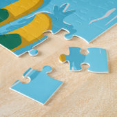 漫画サンタクロースのウォータースキー ジグソーパズル (側面)