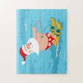 漫画サンタクロースのウォータースキー ジグソーパズル (縦)
