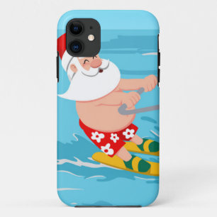 漫画サンタクロースのウォータースキー iPhone 11 ケース