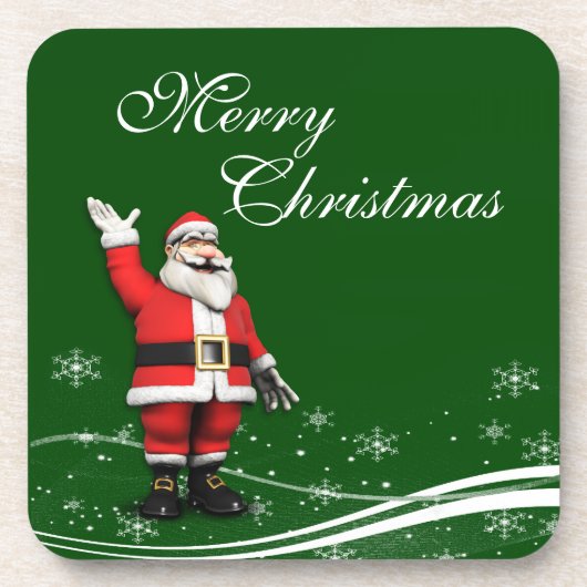 漫画サンタクロースのクリスマス コースター (正面)