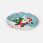 漫画サンタクロースカスタムイベント名クリスマス ペーパープレート (アングル)