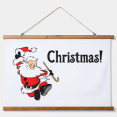 漫画サンタ3パネル 吊り下げ型タペストリー (正面3)