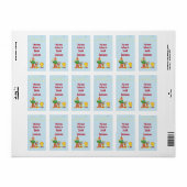 漫画サーカスピエロと動物蔵書票 ラベル (フルシート)