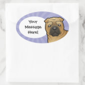 漫画シャールペイ 楕円形シール (バッグ)