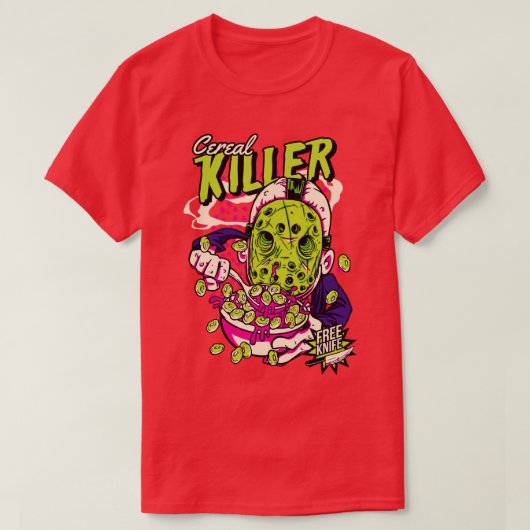 漫画シリアルキラーシリアルボックスホラーおもしろいラー Tシャツ (デザイン正面)