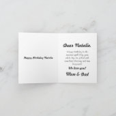 漫画シンプルスタイルイラストレーション誕生日カード サンキューカード (内部)