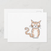 漫画シンプル猫 ポストカード (正面/裏面)