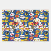 漫画スケッチパターン ラッピングペーパーシート (正面3)