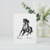 漫画スケッチ馬 ポストカード (スタンド正面)