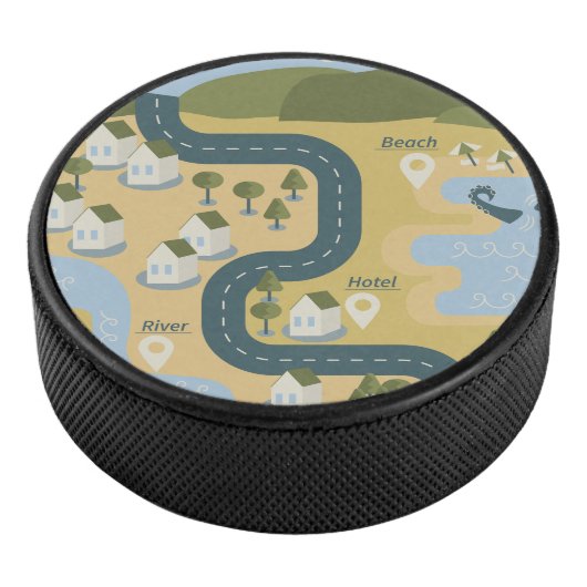 漫画スタイリッシュ風景旅行地図 アイスホッケーパック (3/4)