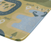 漫画スタイリッシュ風景旅行地図 カッティングボード (角)