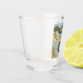 漫画スタイリッシュ風景旅行地図 ショットグラス (左)