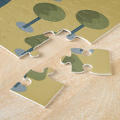 漫画スタイリッシュ風景旅行地図 ジグソーパズル (側面)