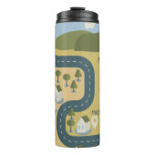 漫画スタイリッシュ風景旅行地図 タンブラー (正面)