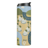 漫画スタイリッシュ風景旅行地図 タンブラー (回転左)