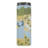 漫画スタイリッシュ風景旅行地図 タンブラー (裏面)