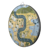 漫画スタイリッシュ風景旅行地図 ダーツボード (正面右)