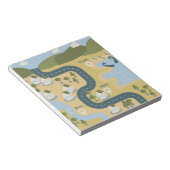 漫画スタイリッシュ風景旅行地図 ノートパッド (アングル)