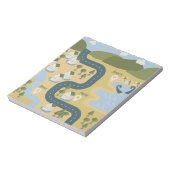 漫画スタイリッシュ風景旅行地図 ノートパッド (回転)