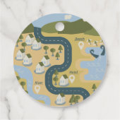 漫画スタイリッシュ風景旅行地図 フェイバータグ (裏面)