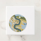 漫画スタイリッシュ風景旅行地図 フェイバータグ (インサイチュ)