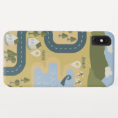 漫画スタイリッシュ風景旅行地図 Case-Mate iPhoneケース (裏面(横))