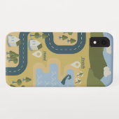 漫画スタイリッシュ風景旅行地図 Case-Mate iPhoneケース (裏面(横))