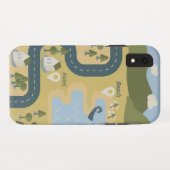 漫画スタイリッシュ風景旅行地図 Case-Mate iPhoneケース (裏面(横))