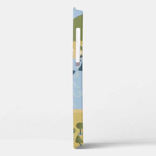 漫画スタイリッシュ風景旅行地図 Case-Mate iPhoneケース (裏面 / 左)