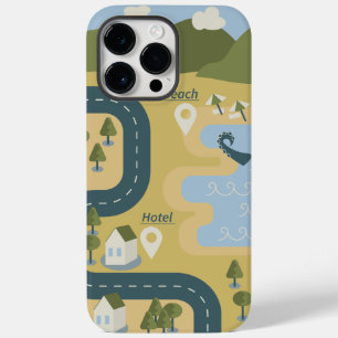 漫画スタイリッシュ風景旅行地図 Case-Mate iPhone 14 PRO MAXケース