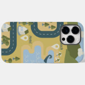 漫画スタイリッシュ風景旅行地図 Case-Mate iPhoneケース (裏面 (横))