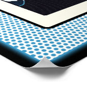 漫画スタイルきらきら光るリングや輪結婚ズブルードット ポスター (角)