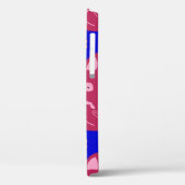 漫画スタイルのシームレスな壁紙と猫の顔 Case-Mate iPhoneケース (裏面 / 左)