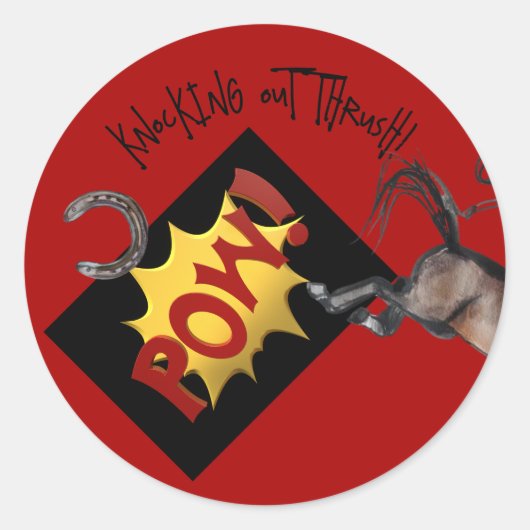 漫画スタイルのツグミ抜き ラウンドシール (正面)