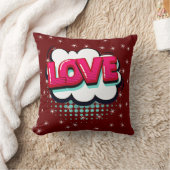 漫画スタイルアポップ・アートのートレトロスターズピンクラブ文字 クッション (ブランケット)