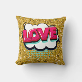 漫画スタイルアポップ・アートのートレトロスターズピンクラブ文字Thr クッション