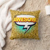 漫画スタイルアポップ・アートのートレトロスターズピンク素晴らし文字 クッション (ブランケット)