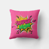 漫画スタイルアポップ・アートのートレトロピンクマすごいム クッション (裏面)