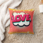 漫画スタイルアポップ・アートのートレトロピンクラブ文字スローピル クッション (ブランケット)