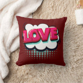 漫画スタイルアポップ・アートのートレトロピンクラブ文字 クッション (ブランケット)