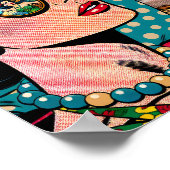 漫画スタイルアート |女性ウォッチングフラダンサー ポスター (角)