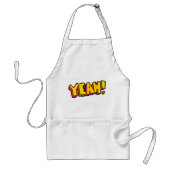 漫画スタイルイエー文字グラフィックはっきりしたイン黄 スタンダードエプロン (正面)